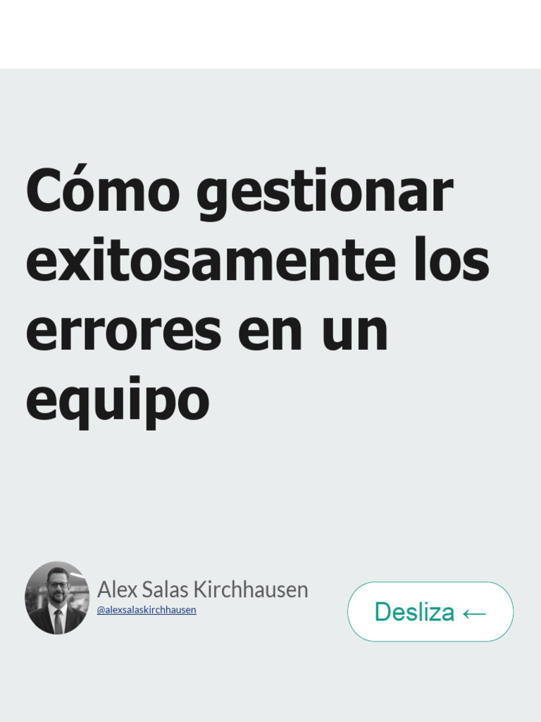 ¿Cómo gestionar exitosamente los errores en un equipo_ | PDF