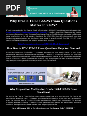 1Z0 1122 25 - Exam Dumps | PDF