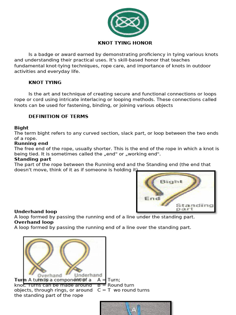 Essential Knot Tying Techniques Guide | PDF | Knot | Rope