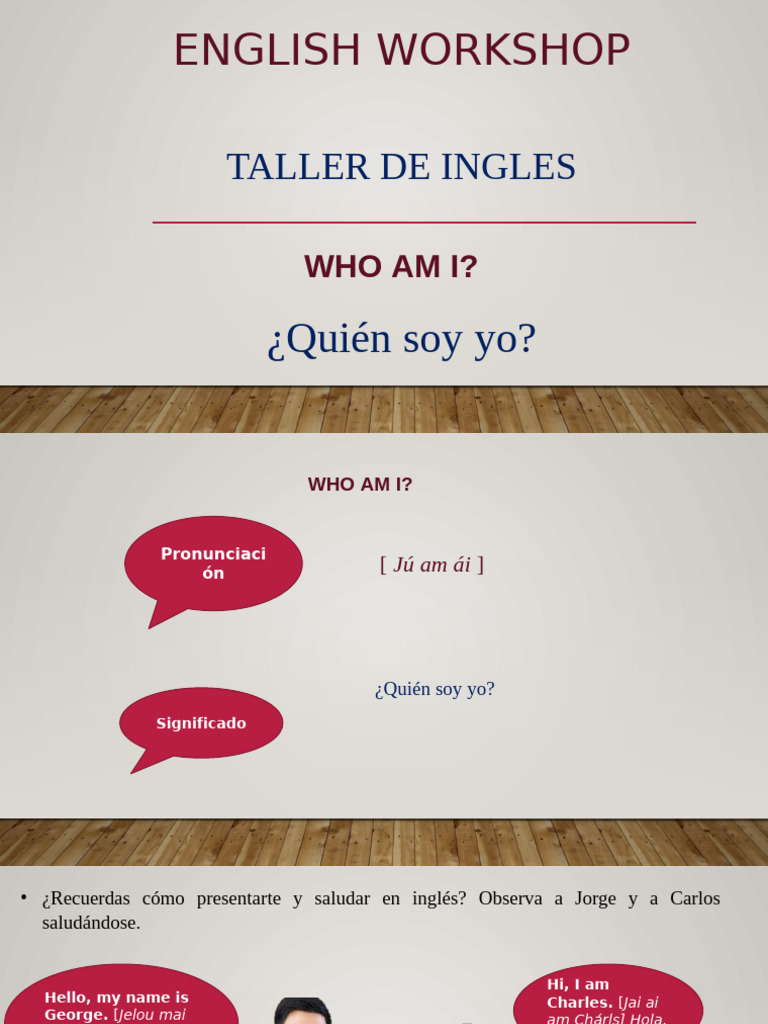Taller de Ingles - Tema 1 | PDF