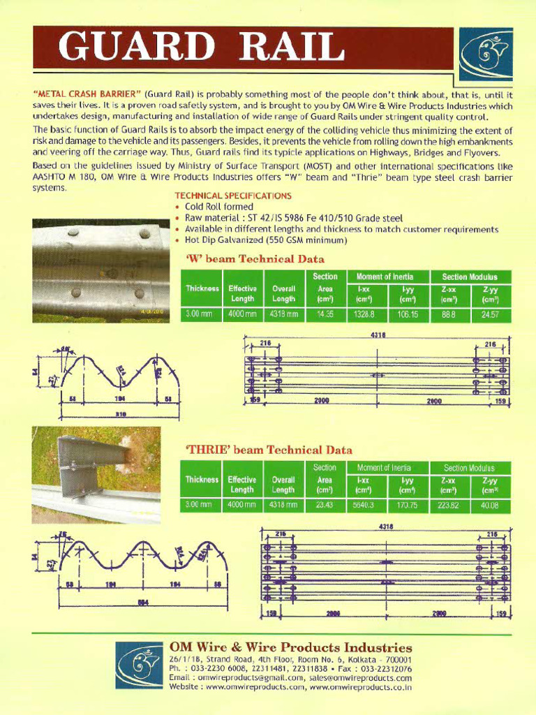 Metal Beam Crash Barrier | PDF