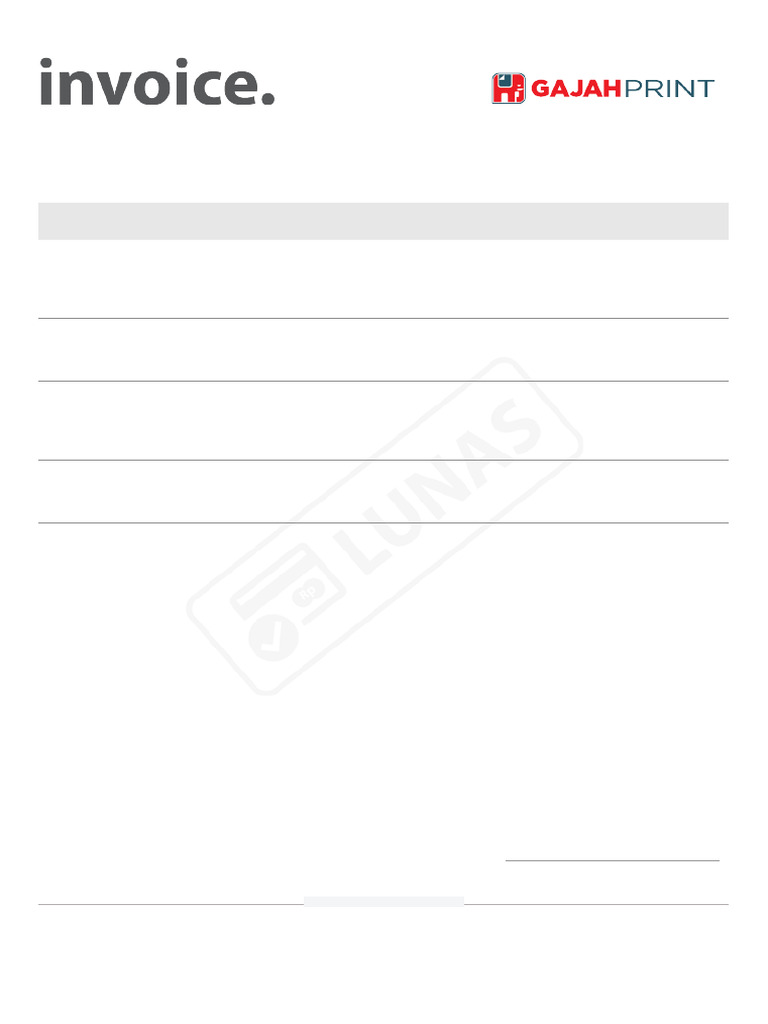 Invoice for Transparent Stickers A3 | PDF