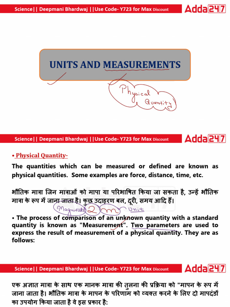 Understanding Units and Measurements in Science | PDF | Wavenumber ...