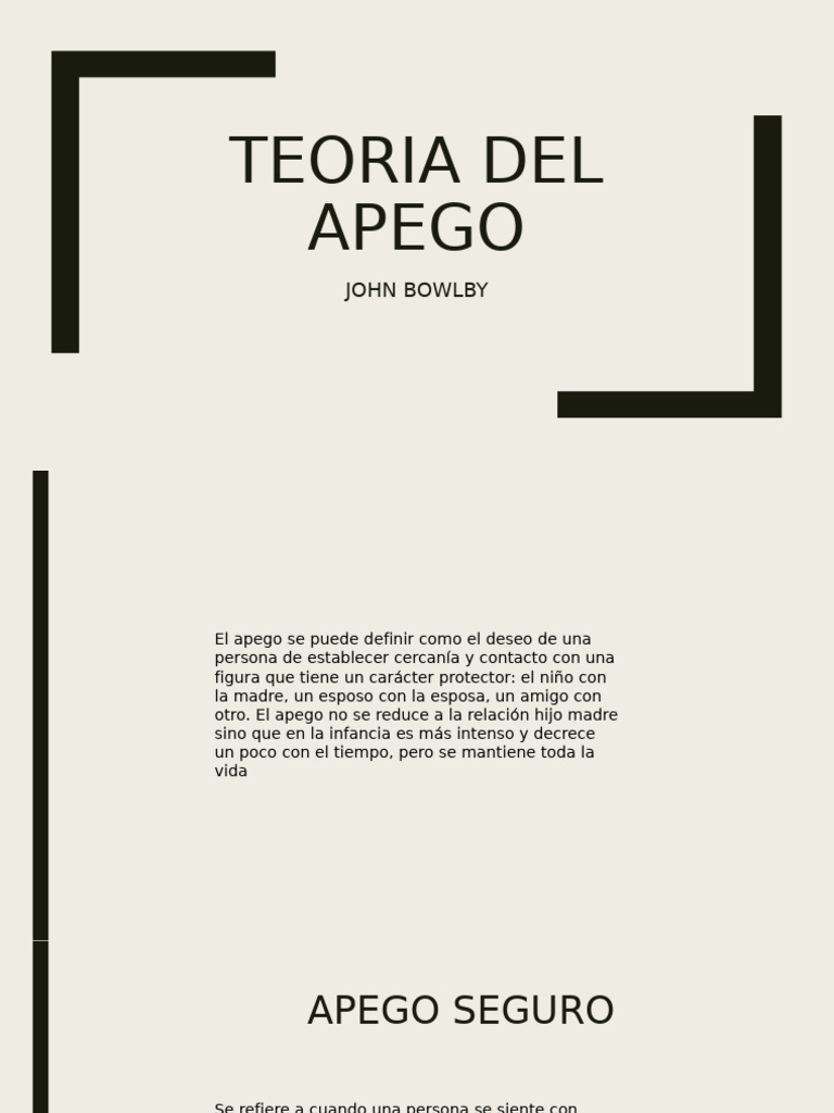 Teoria Del Apego | PDF | Teoría de apego | Las emociones