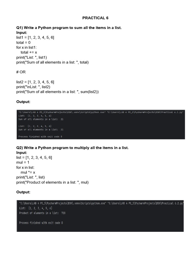 Python List and Set Operations Guide | PDF | Computer Programming
