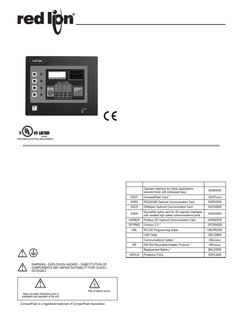 Model G306A - Graphic Color LCD Operator Interface Terminal With TFT ...