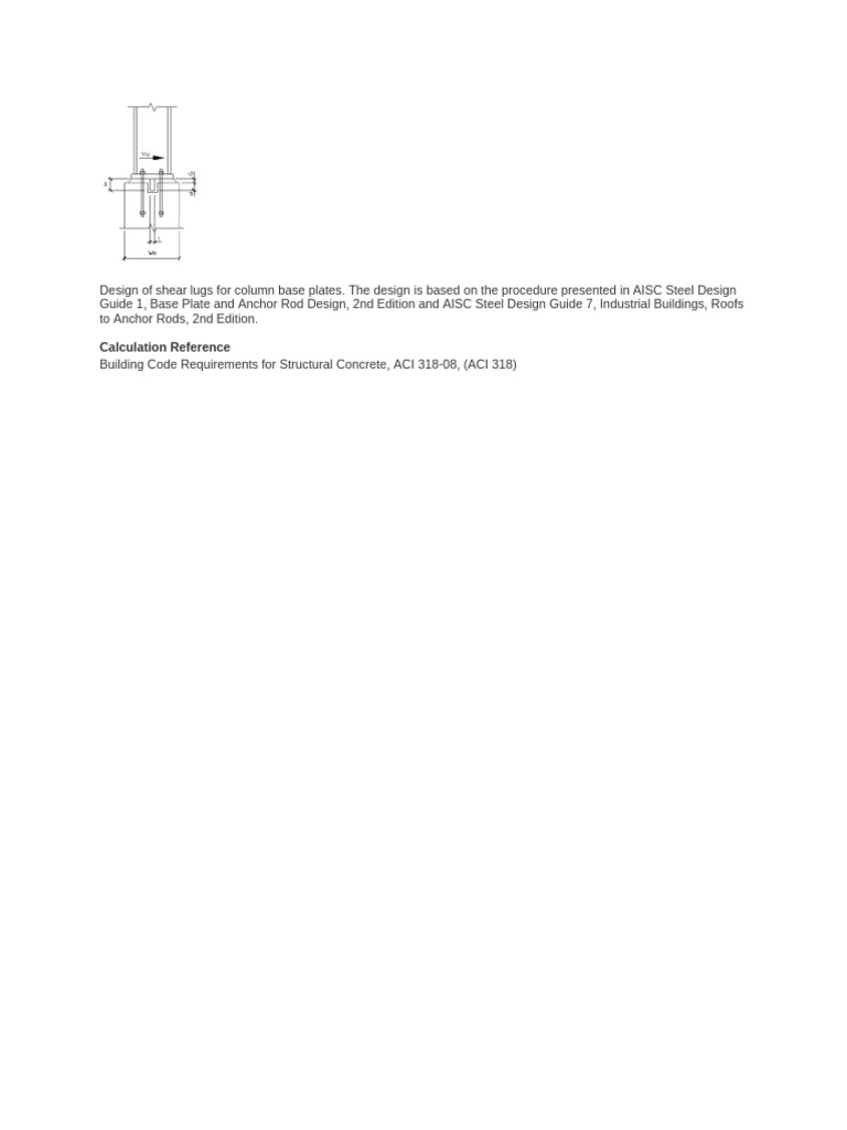 Shear Lug Design for Column Bases | PDF