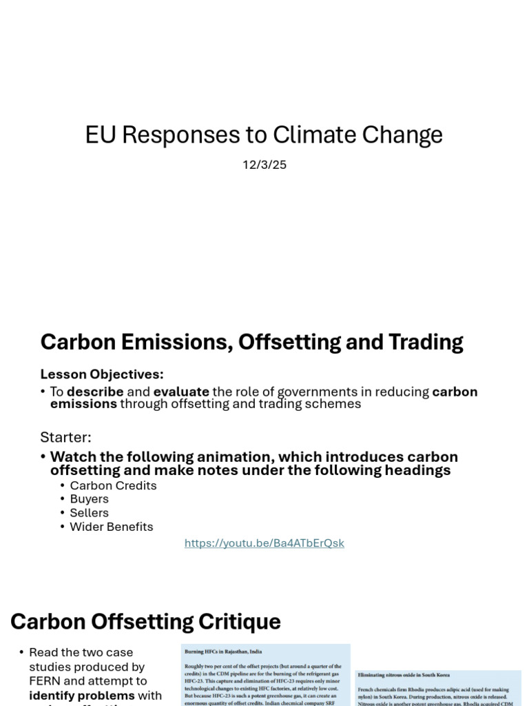 EU Climate Change Strategies Explained | PDF