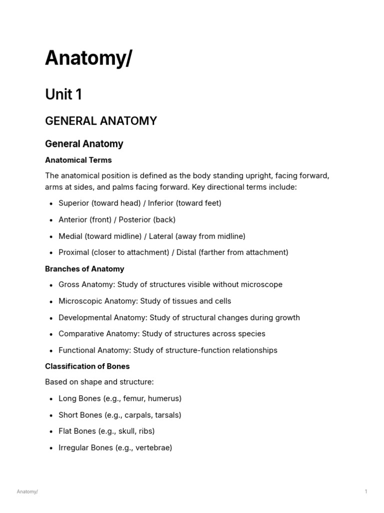 Comprehensive Guide to Human Anatomy | PDF | Anatomical Terms Of Motion ...