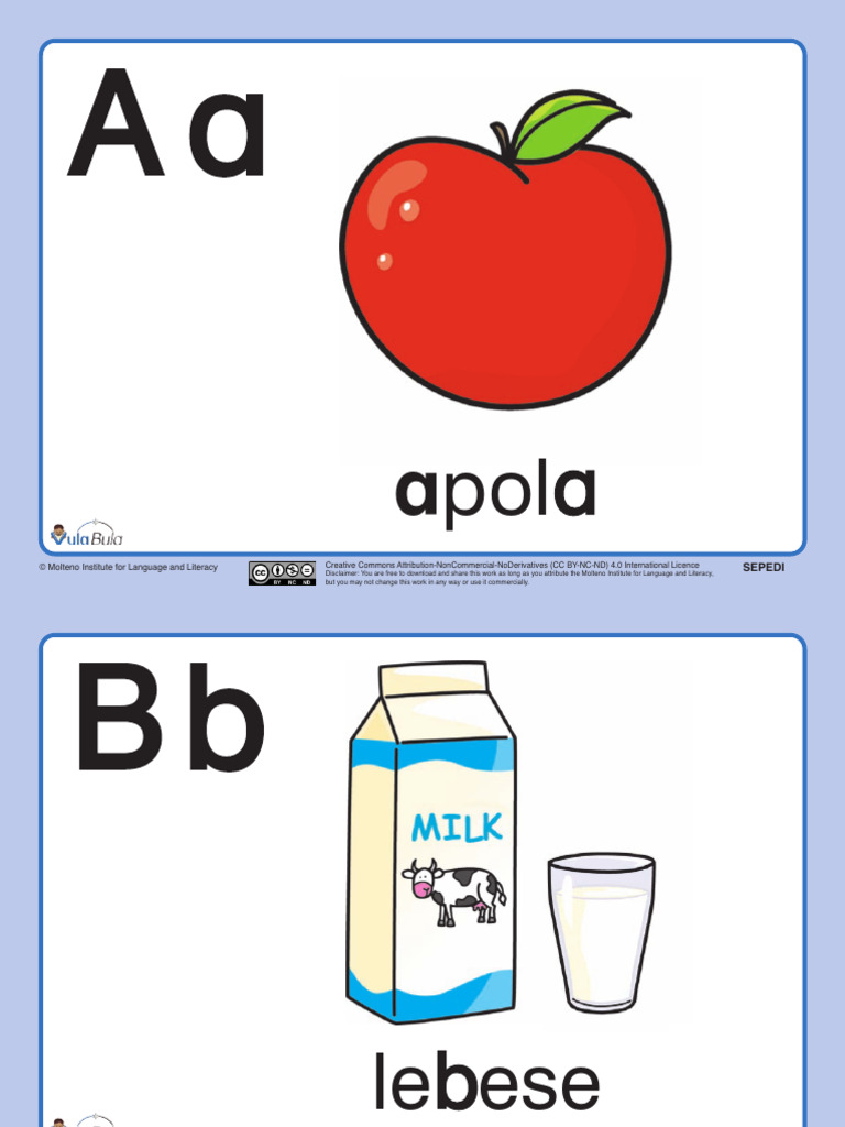 Sepedi Language Learning Resources | PDF | Creative Commons | Writing