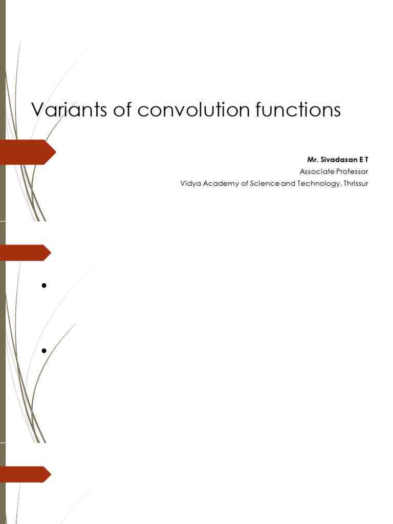 Varience of Basic Convolution Function | PDF | Mathematical Physics ...