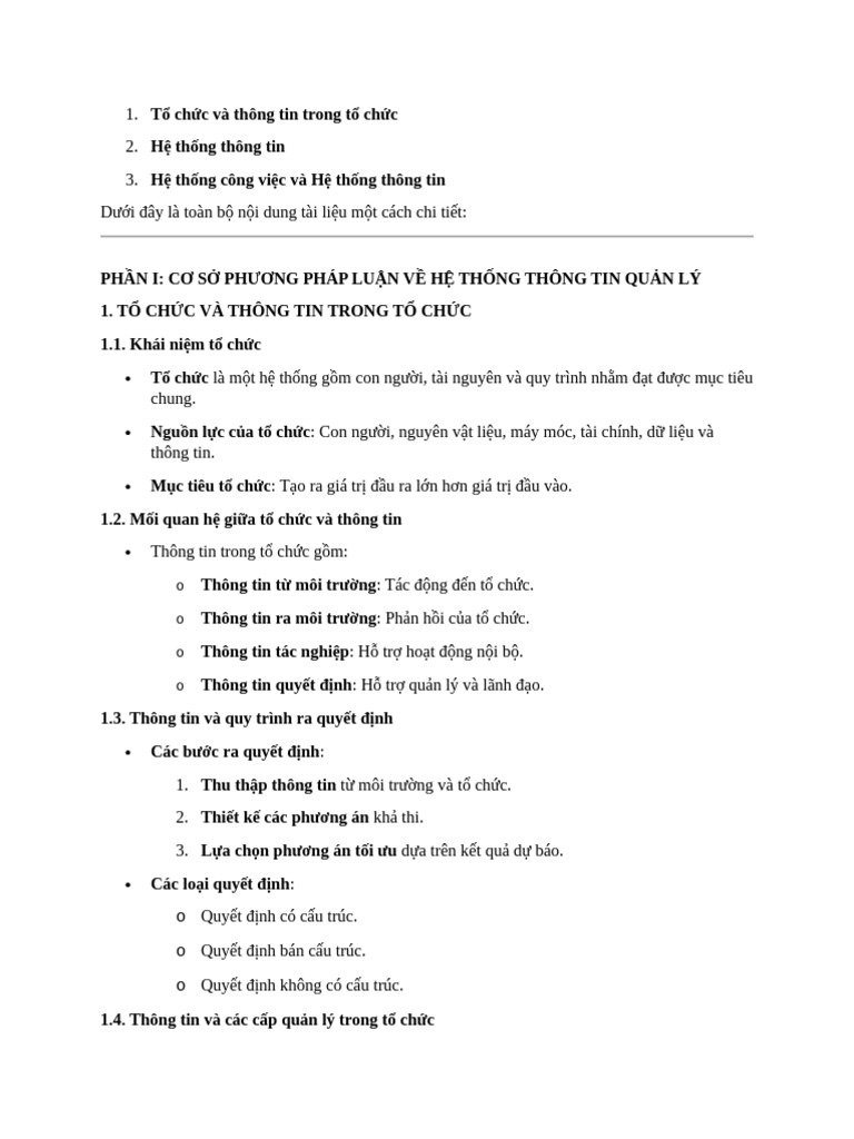 T CH C Và Thông Tin Trong T CH C | PDF