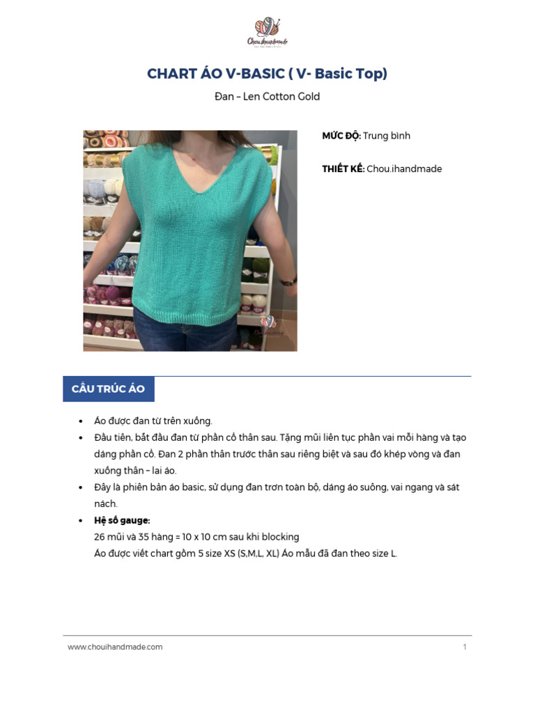 Chou - Ihandmade - V Basic Top Chart | PDF