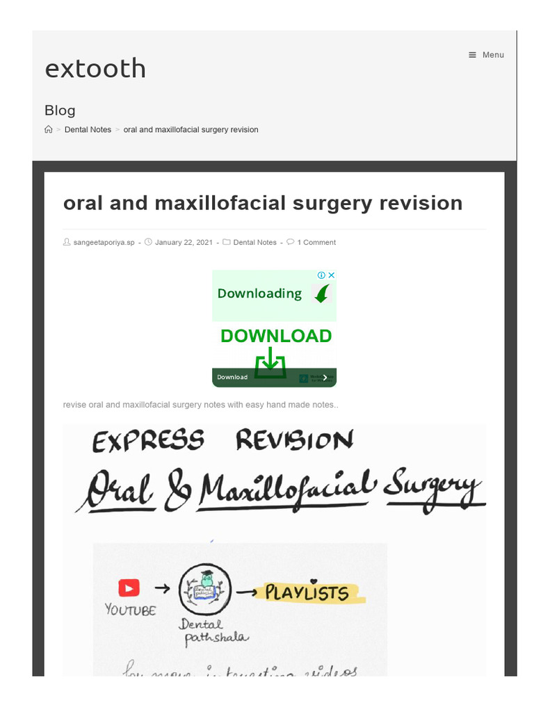 Extooth Com Oral and Maxillofacial Surgery ... | PDF | Dentistry ...