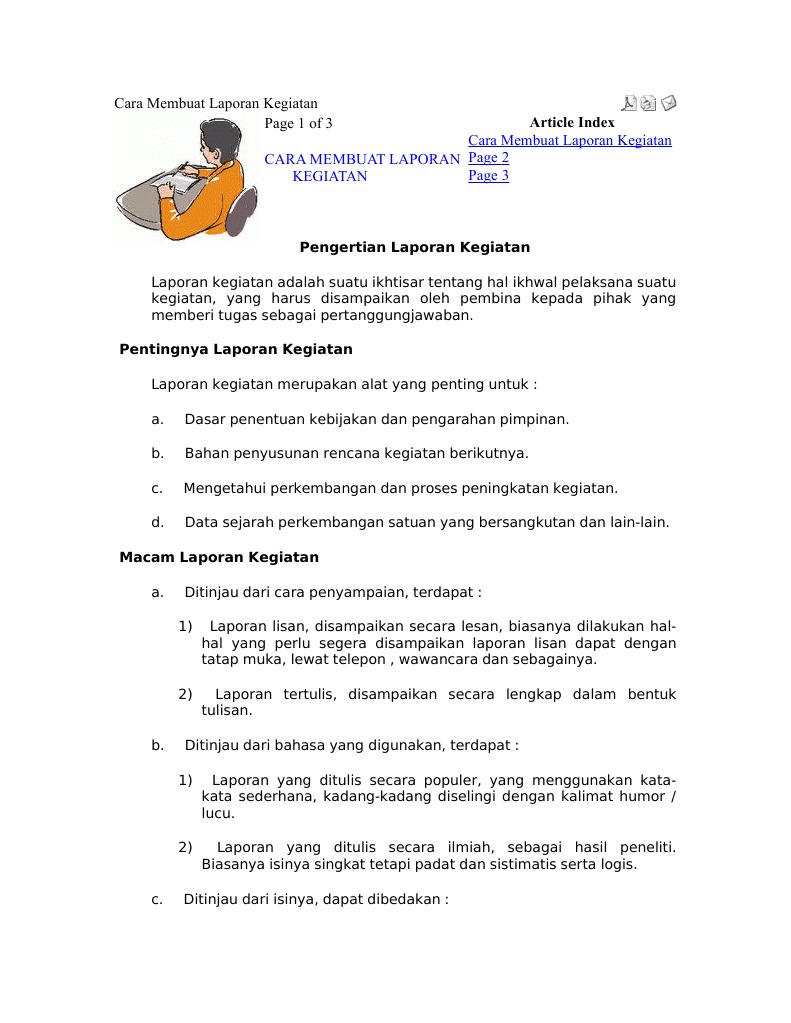 Cara Membuat Laporan Kegiatan