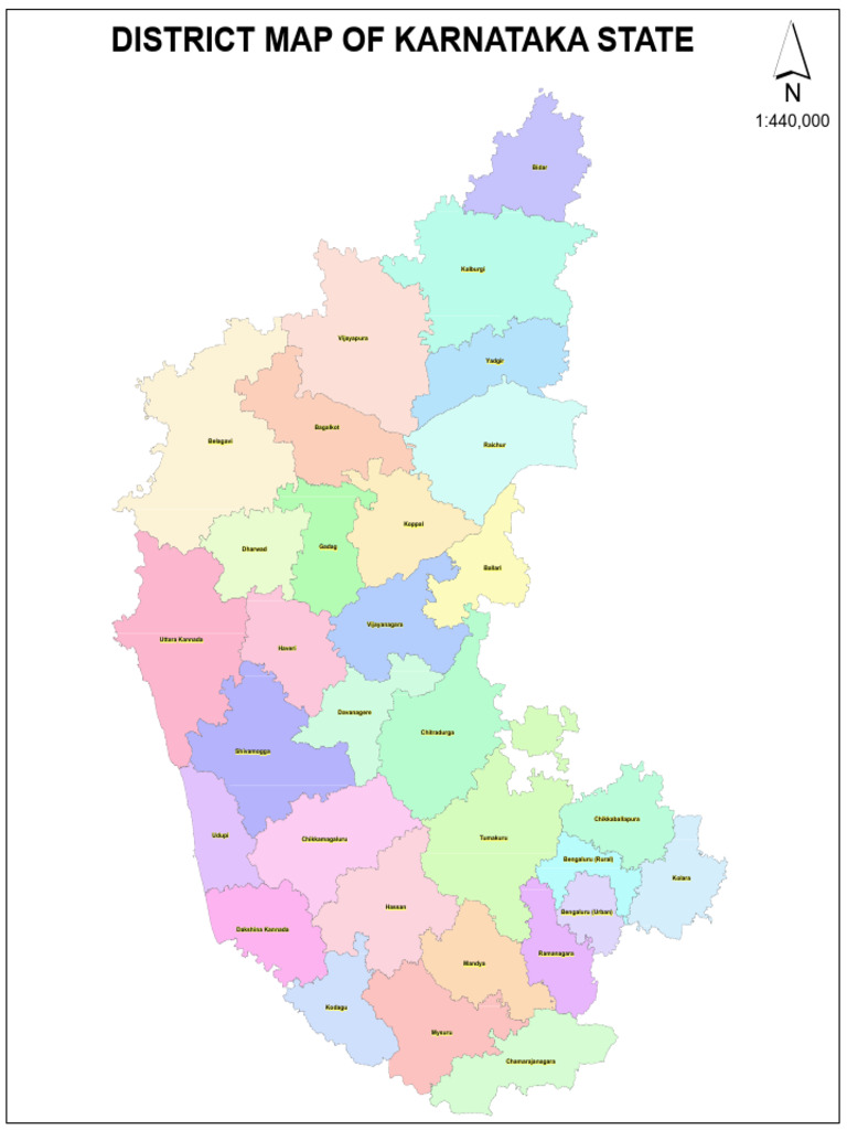 Districts of Karnataka Map Overview | PDF