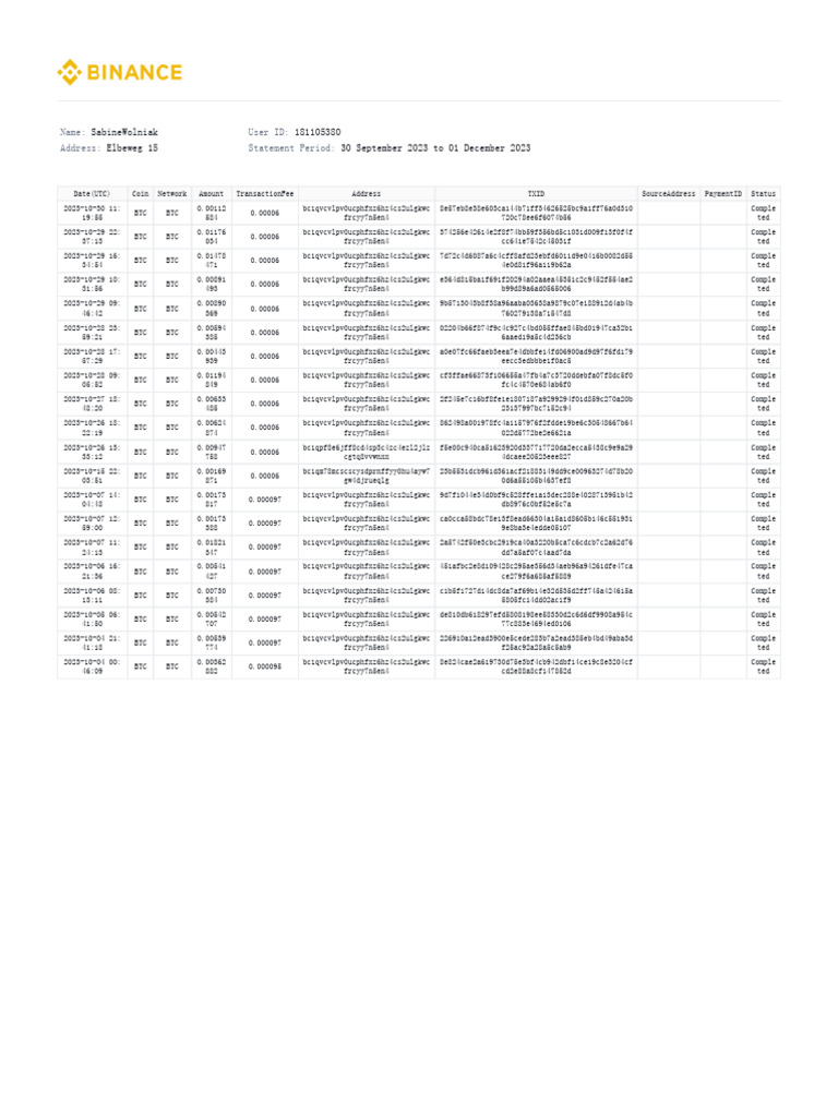 Binance Report | PDF