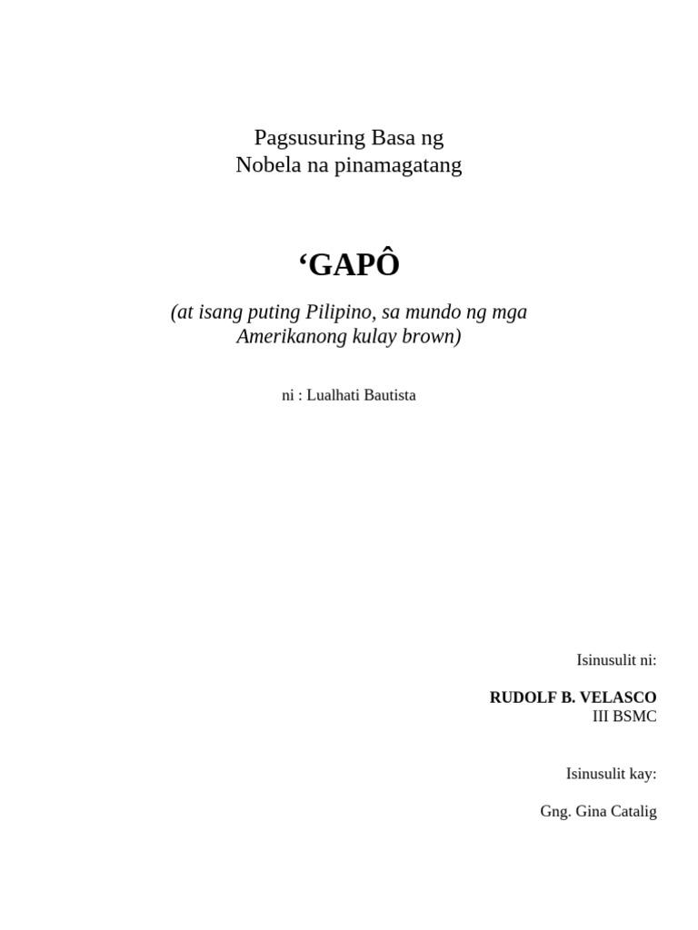 Pagsusuring Basa NG | PDF