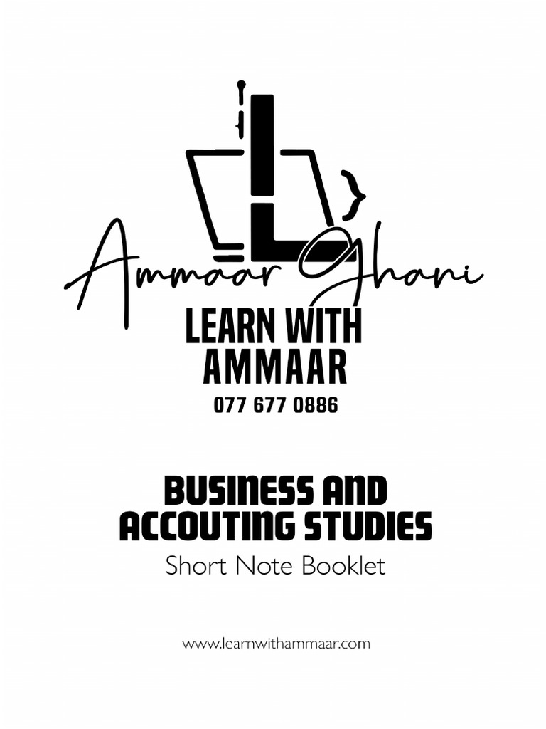 Com Short Note Grade 10 and 11 | PDF | Cheque | Expense