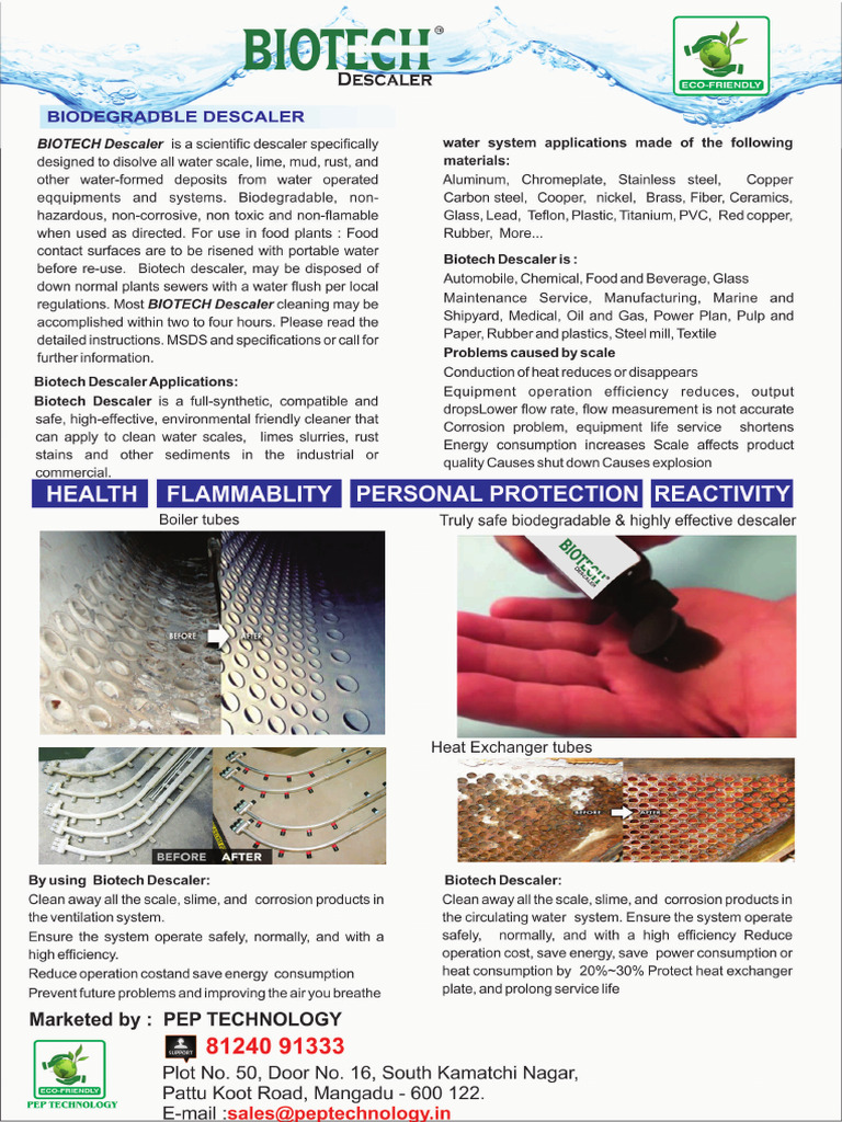 Biotech Descaler | PDF