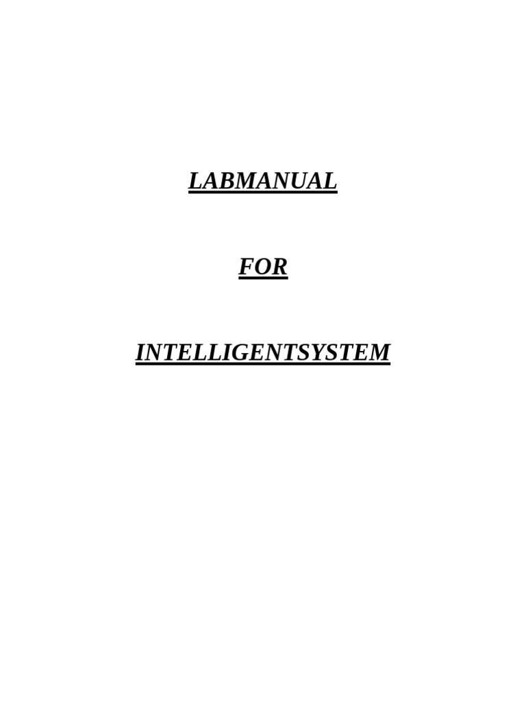Prolog Lab Manual for AI Problems | PDF | Software Engineering ...