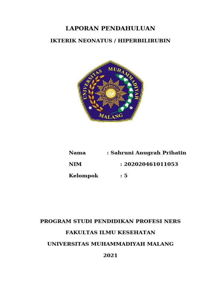 Laporan Pendahuluan Ikterik Neonatus | PDF