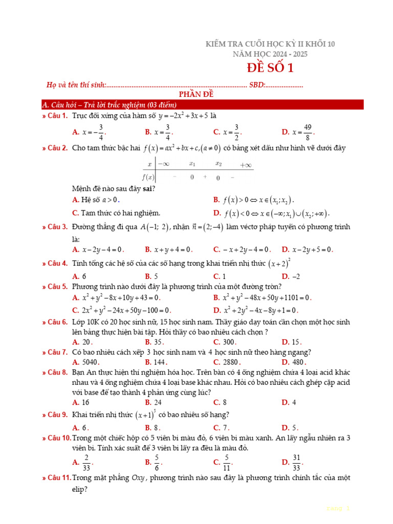 De So 1 Sach KNTT | PDF