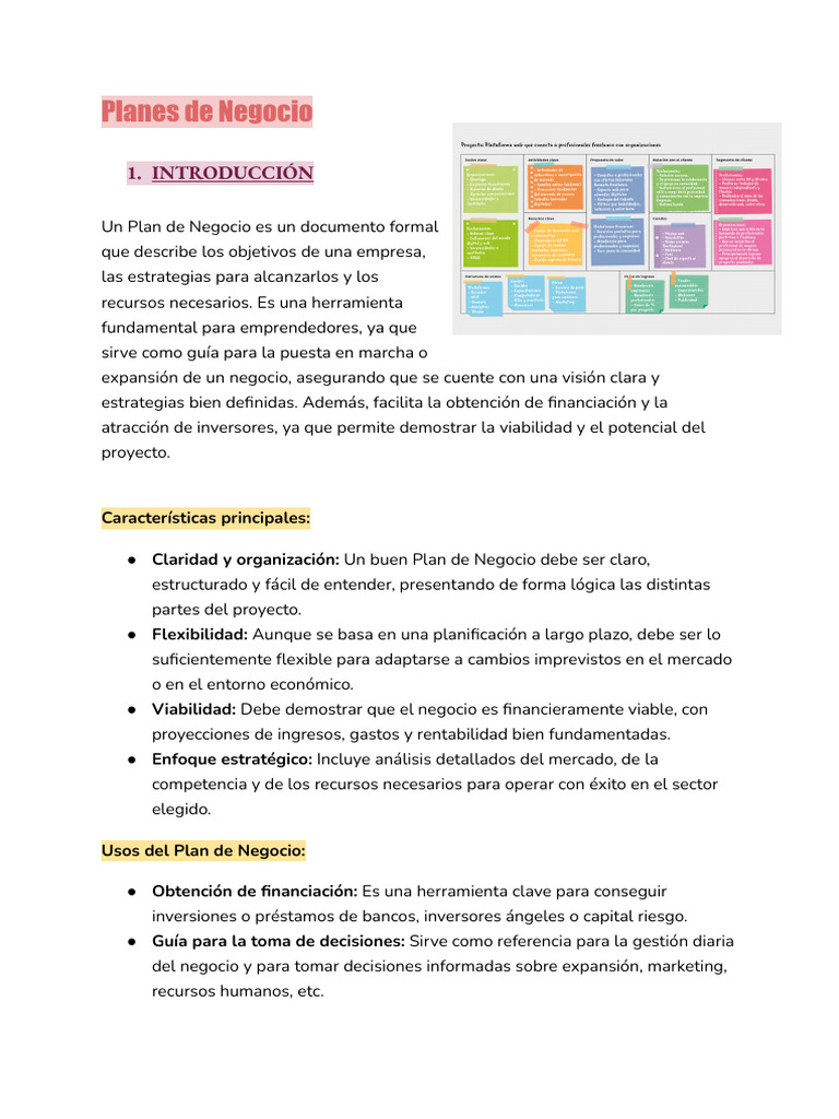 Plan de Negocio | PDF | Plan de negocios | Business
