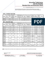 Driscoplex 6500 Series Pe2708 (Pe2406) Standard Size and Dimension Sheet