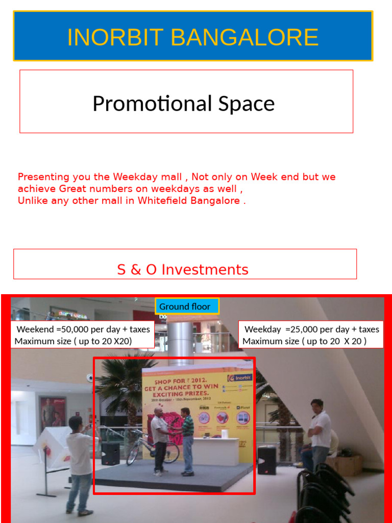 Weekday Mall Promotional Space Pricing | PDF