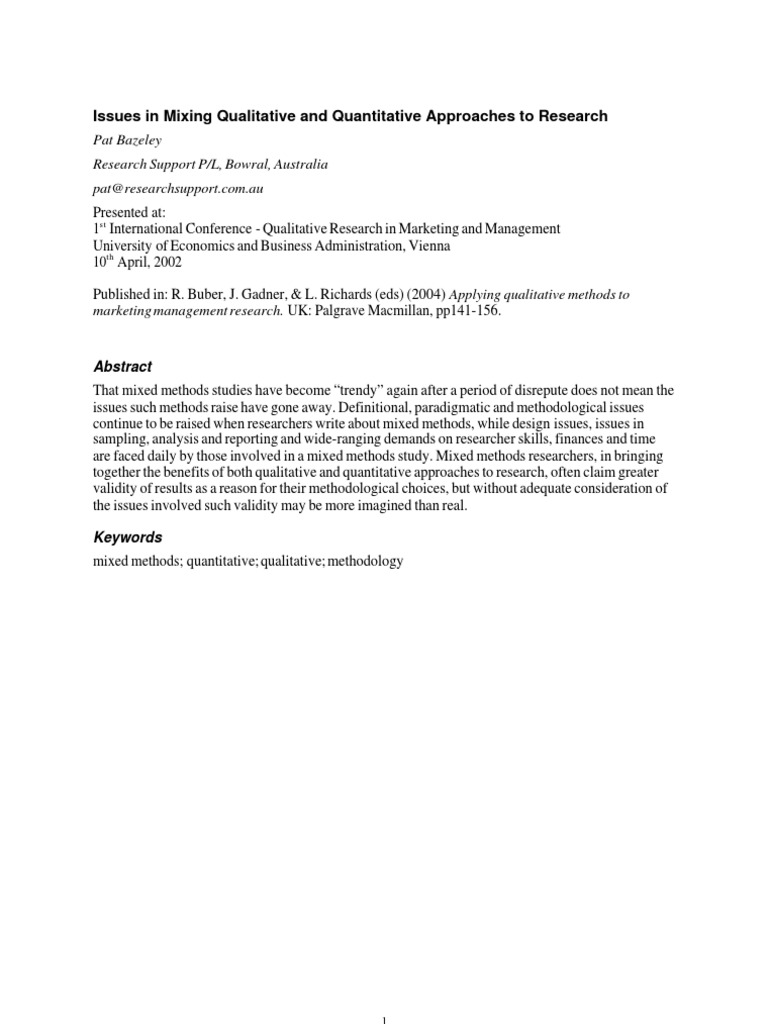 Mixed Model Artículo | PDF | Qualitative Research | Data Analysis