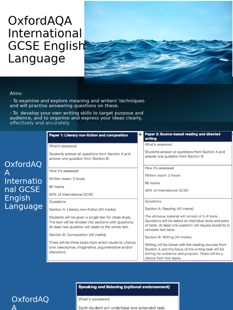 OxfordAQA International GCSE English Guide | PDF | Creative Nonfiction ...