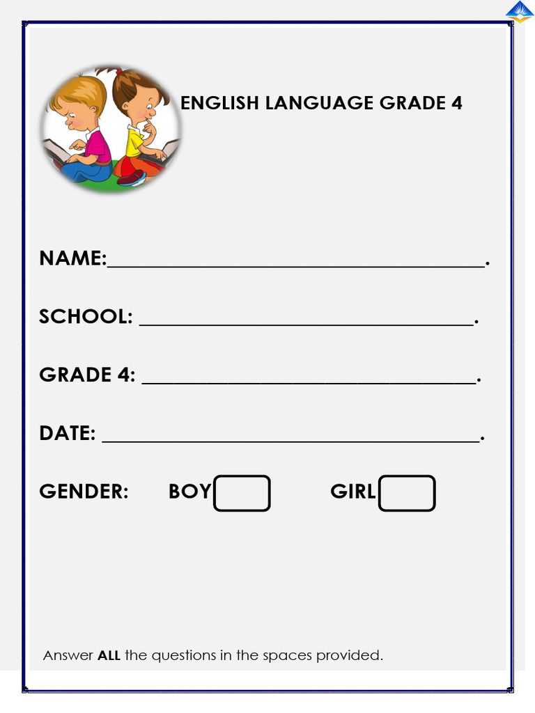 Grade 4 English Language Exercises | PDF | Grammatical Gender | Linguistics