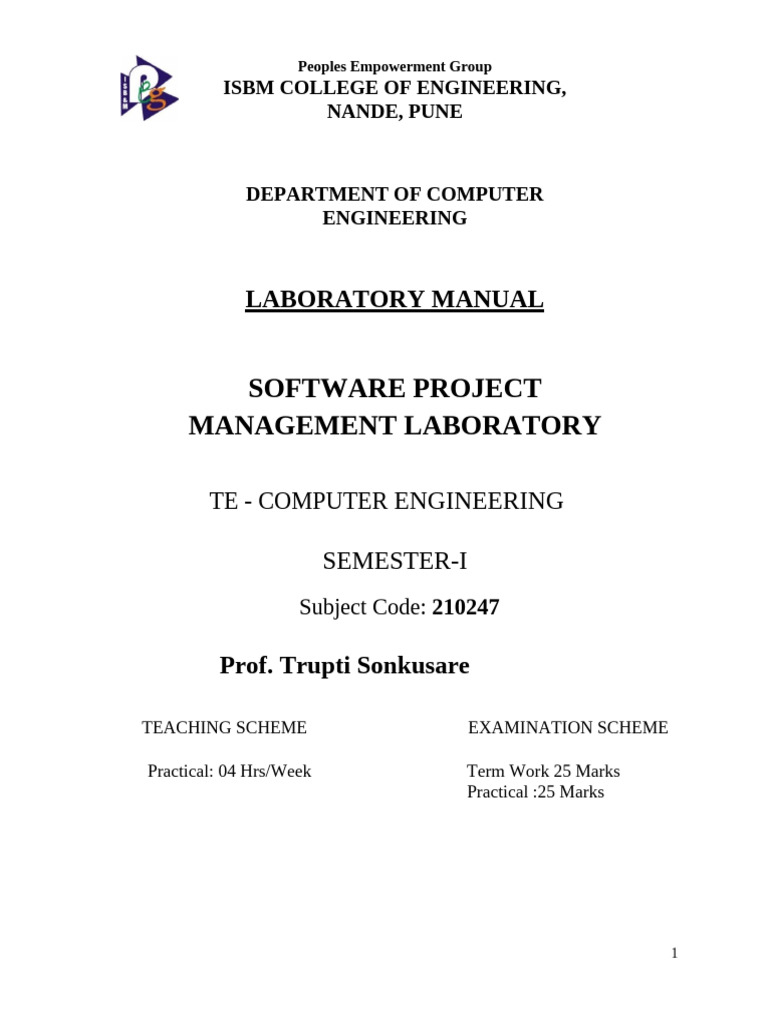 Software Project Management Lab Manual | PDF | Project Management ...