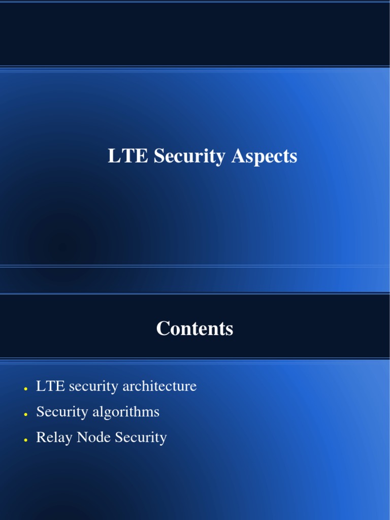 LTE Security Aspects | PDF | Business | Technology & Engineering