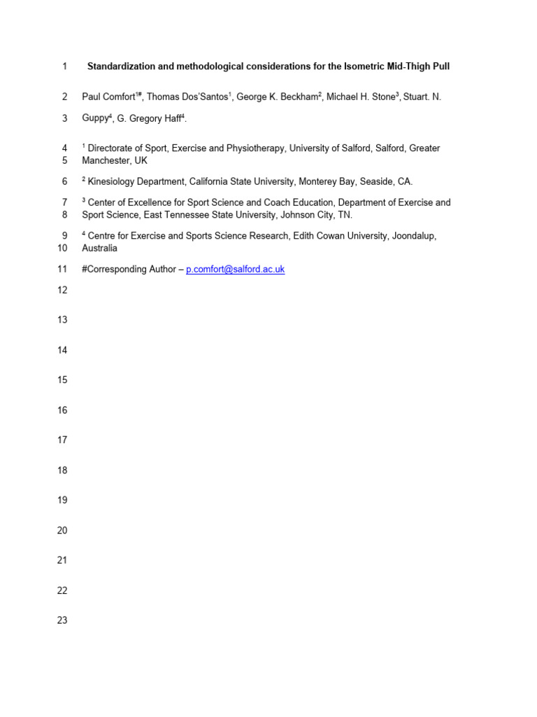 Correct Performance of The IMTP - USIR | PDF | Weight Training
