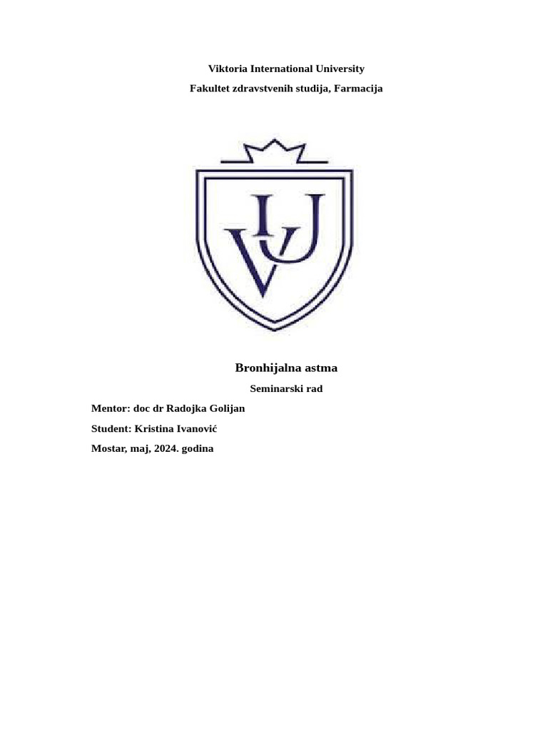 Opšte o Astmi | PDF