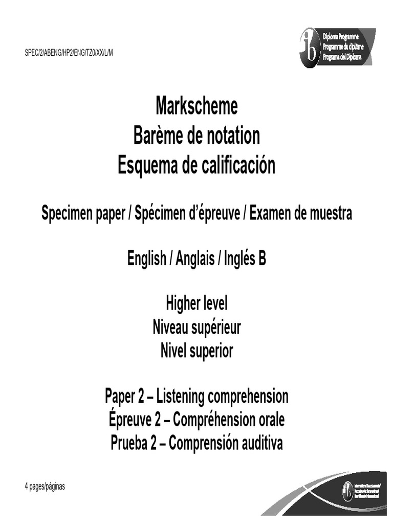 English B Listening Comprehension Exam | PDF | Applied Linguistics ...