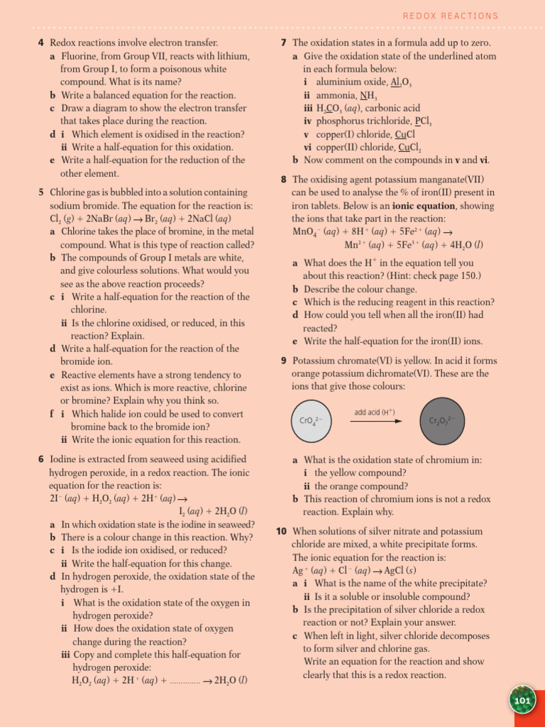 Electro Chemistry Units8 and 9 | PDF | Chlorine | Anode