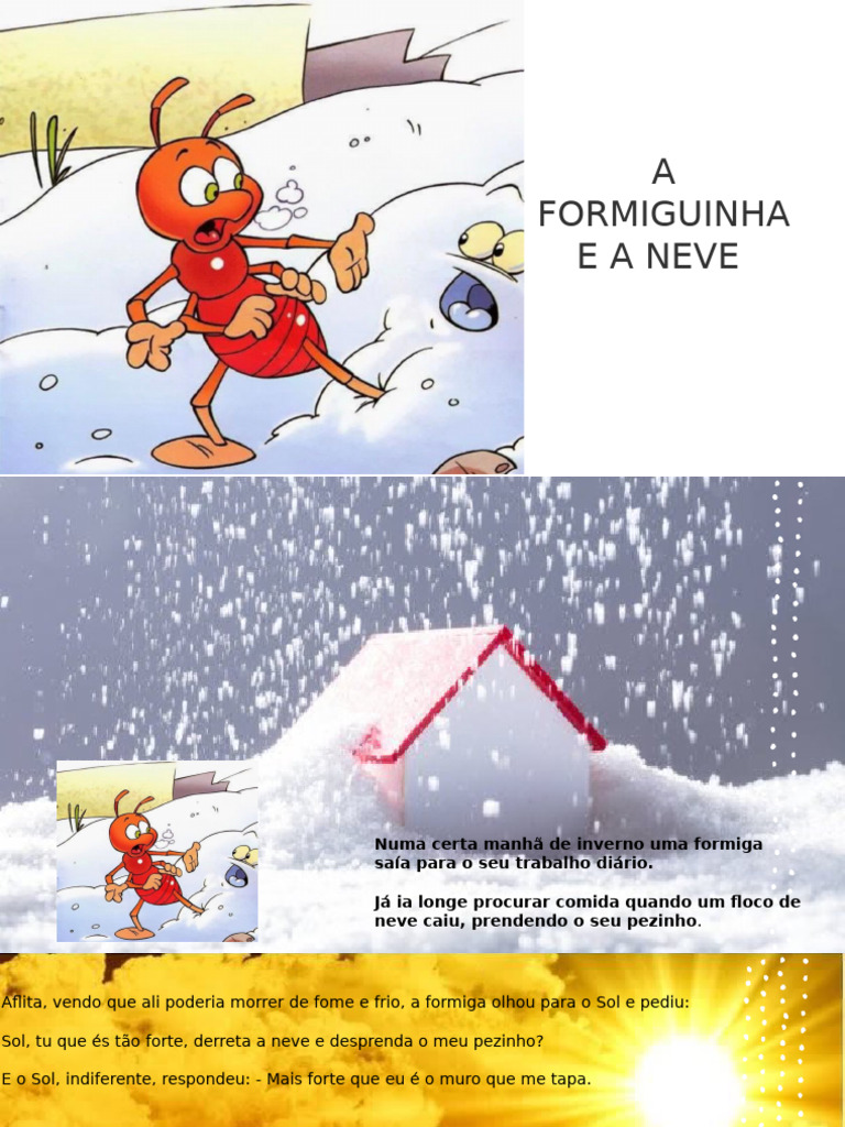 A Formiguinha e a Neve: Uma Fábula | PDF | Neve