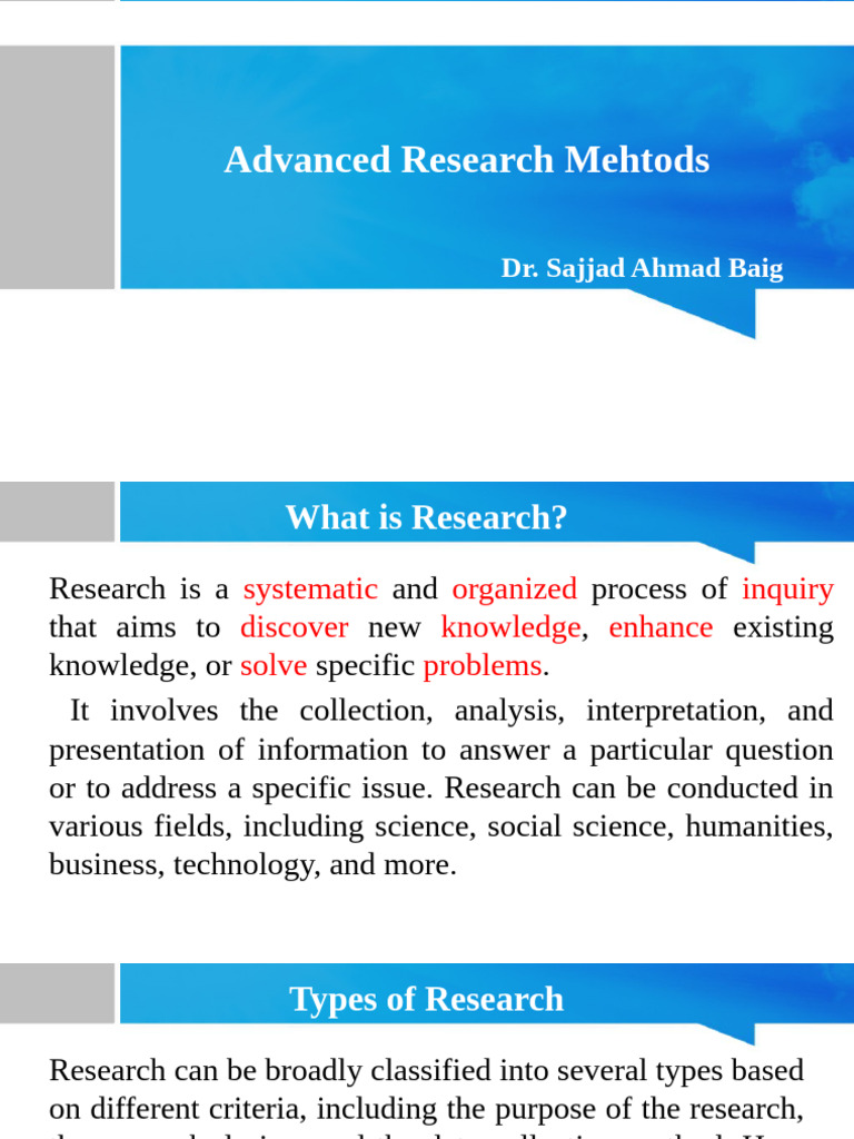 Types and Ethics of Research Methods | PDF | Methodology | Survey ...