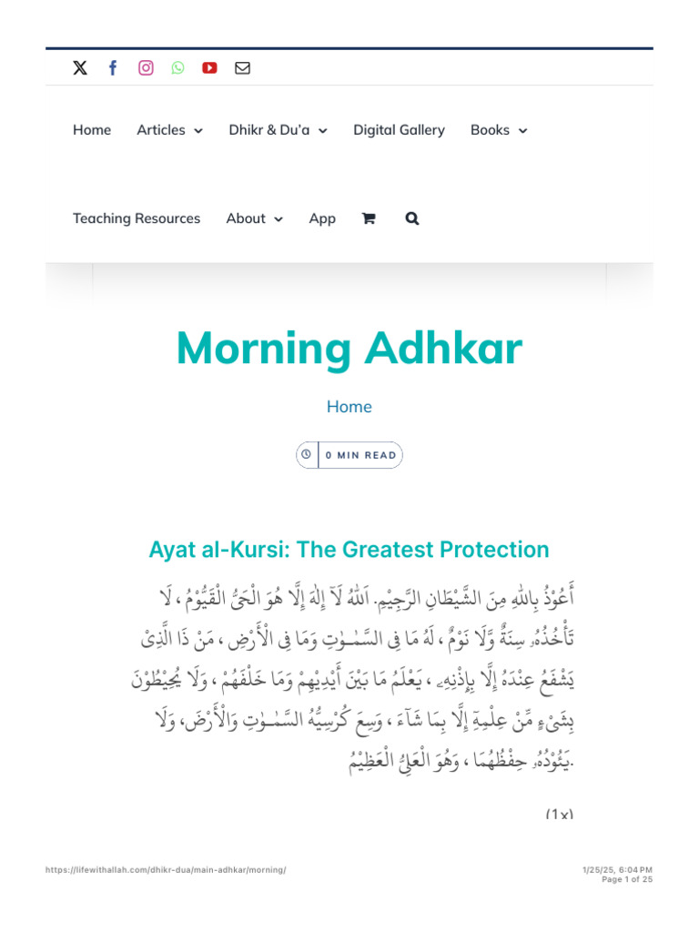 Morning Adhkar for a Blessed Day | PDF | Religious Belief And Doctrine ...