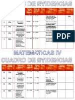 Cuadro de Evidencias