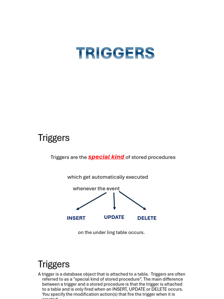 Understanding Database Triggers | PDF | Data | Data Management