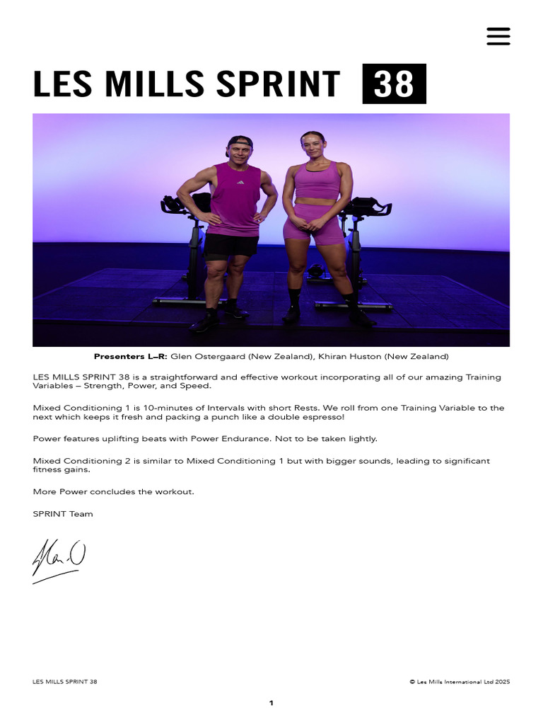 Les Mills Sprint 38 Overview | PDF | High Intensity Interval Training ...