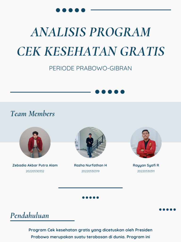 Analisis Program Cek Kesehatan Gratis PDF | PDF