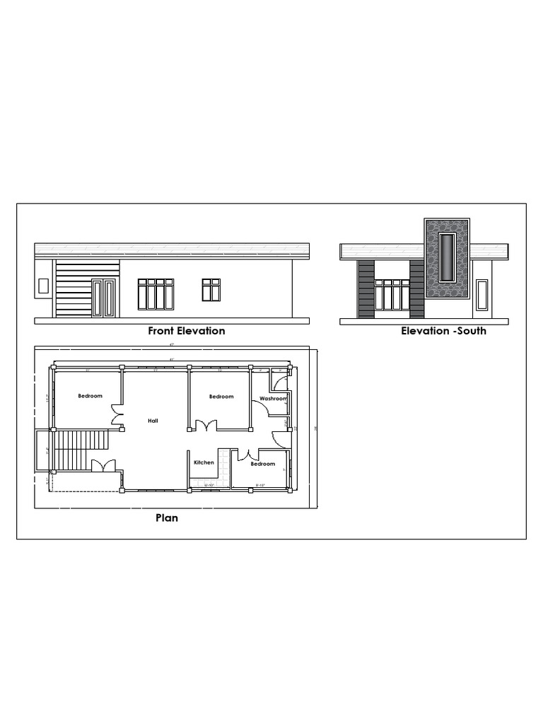 South Elevation and Floor Plan Details | PDF