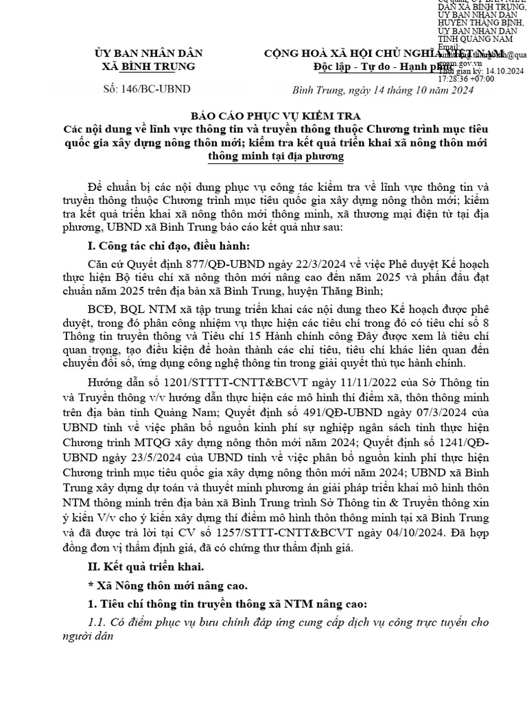 Bao Cao Kiem Tra Thong Tin Truyền Thong.signed | PDF