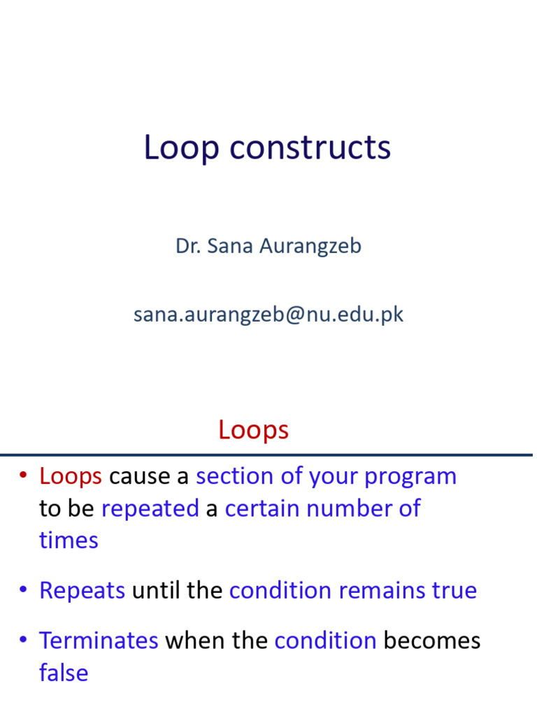 C++ Loop Constructs Explained | PDF | Control Flow | Software Development