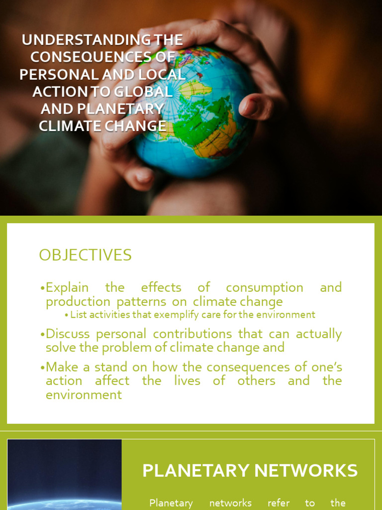 7 - Understanding The Consequences of Personal and Local Action To ...